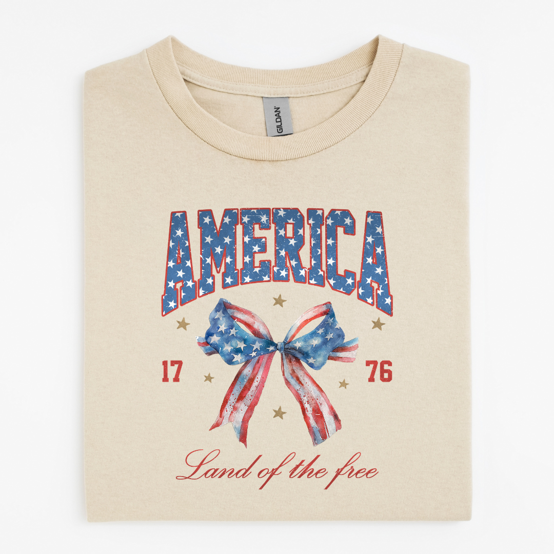 America 1776 Patriotic Bow Graphic Tee