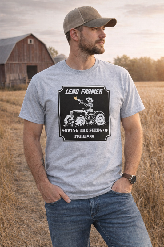 Lead Farmer – Sowing the Seeds of Freedom Funny Graphic Softstyle Tee