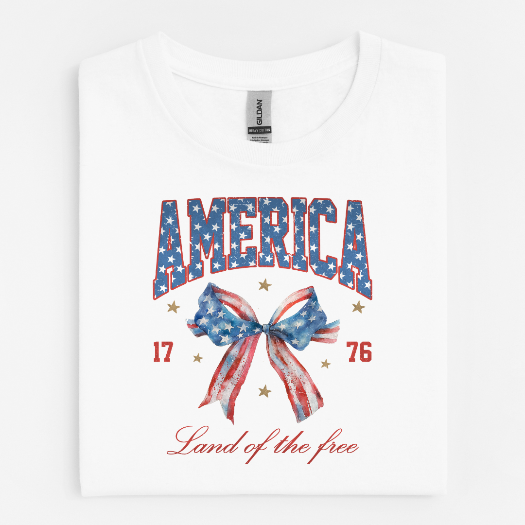 America 1776 Patriotic Bow Graphic Tee