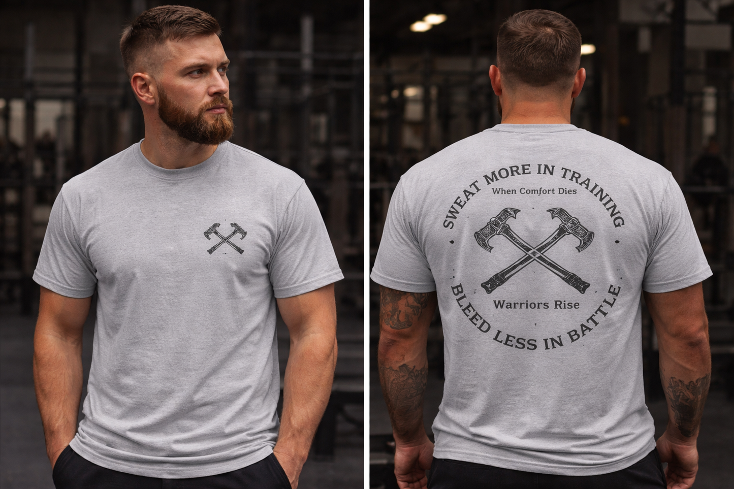 Sweat More In Training Bleed Less In Battle Shirt | Warrior Gym Softstyle Tee