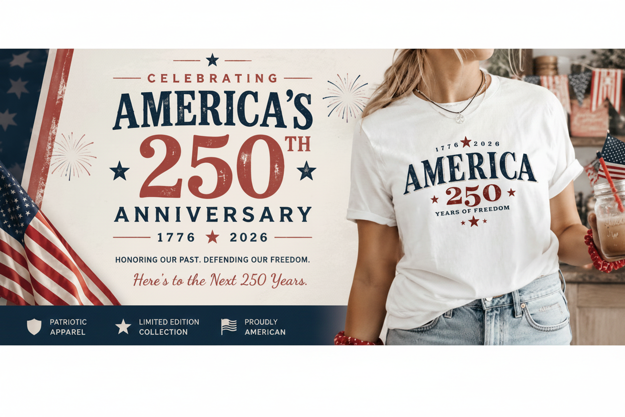 Celebrating America's 250th Anniversary Centered Banner